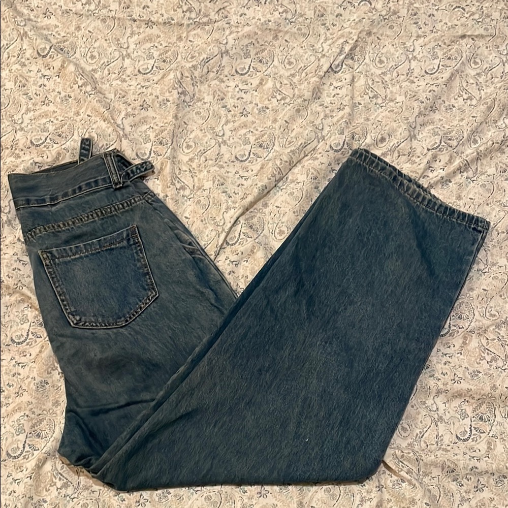 Woman High Waist Wide Leg Baggy Jeans